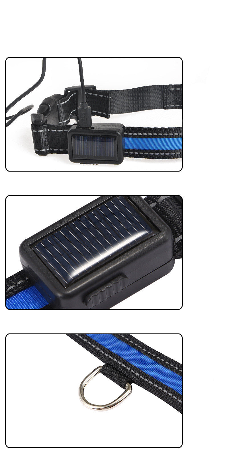 LED-Solar-Leuchthalsband für Hunde